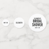 Eenvoudige typografie Bruidsdouche Confetti (Voorkanten)