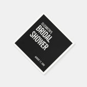 Eenvoudige typografie Bruidsdouche Servet (Hoek)