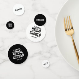 Eenvoudige typografie Bruidsuitnodiging Confetti