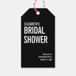 Eenvoudige typografie bruiloft bedankt cadeaulabel