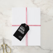 Eenvoudige typografie bruiloft bedankt cadeaulabel (Met Touw)