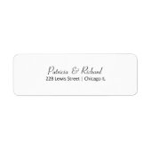 Eenvoudige Typografie-bruiloft bespaart het datuml Etiket (Voorkant)