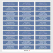 Eenvoudige Typografie Bruiloft Gast Namen Adres Sticker (Vel)