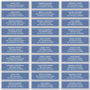 Eenvoudige Typografie Bruiloft Gast Namen Adres Sticker