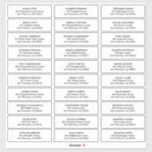 Eenvoudige Typografie Bruiloft Gast Namen Adres Sticker (Vel)