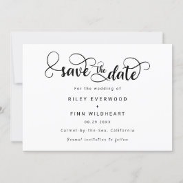 Eenvoudige Typografie bruiloft opslaan van de datu Save The Date