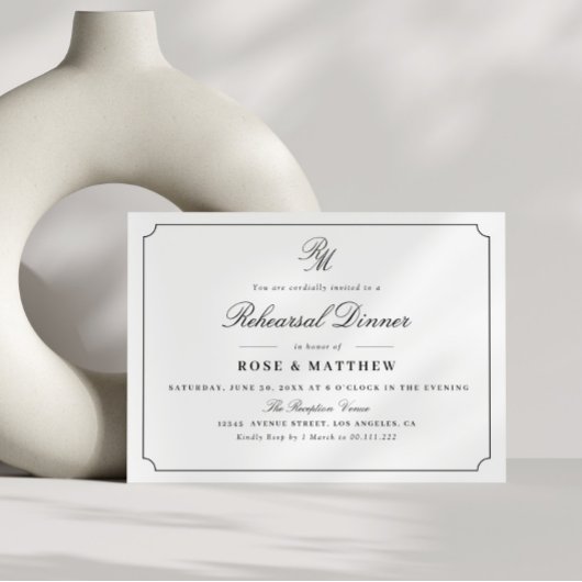 Eenvoudige typografie bruiloft receptie uitnodigin kaart