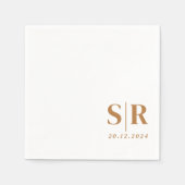 Eenvoudige typografie Bruiloft Servet (Voorkant)