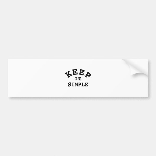 Eenvoudige typografie bumpersticker (Voorkant)