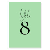 Eenvoudige Typografie Celadon Green Script Wedding Kaart (Achterkant)