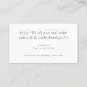 Eenvoudige Typografie Company Dank u Visitekaartje (Achterkant)