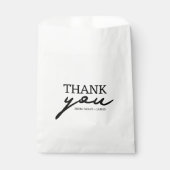 Eenvoudige Typografie Dank u gepersonaliseerde bru Bedankzakje (Voorkant)