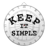 Eenvoudige typografie dartbord (Voorkant)