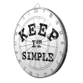 Eenvoudige typografie dartbord (Voorkant Rechts)