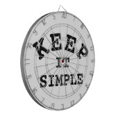 Eenvoudige typografie dartbord (Voorkant Links)