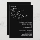 Eenvoudige typografie De Nacht Voor Black Kaart (Voorkant / Achterkant)