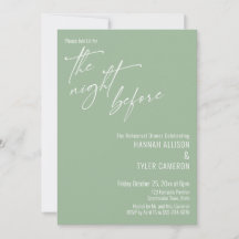 Eenvoudige typografie De Nacht Voor Sage Groen
