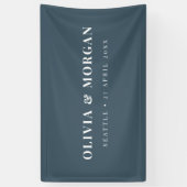 Eenvoudige typografie Deep mist minimalistische br Spandoek (Verticaal)