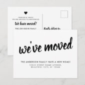 Eenvoudige Typografie die we hebben verplaatst Aankondigingskaart (Voorkant / Achterkant)