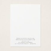 Eenvoudige Typografie-earing Ketting Display Kaart (Achterkant)