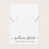 Eenvoudige Typografie-earing Ketting Display Kaart (Voorkant)