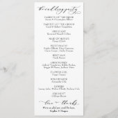 Eenvoudige typografie, elegant zwart-wit programma programmakaart (Achterkant)