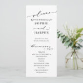 Eenvoudige typografie, elegant zwart-wit programma programmakaart (Staand voorkant)