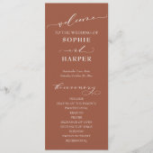 Eenvoudige Typografie, elegante kalligrafie Terrac Programmakaart (Voorkant)