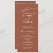 Eenvoudige Typografie, elegante kalligrafie Terrac Programmakaart (Voorkant / Achterkant)