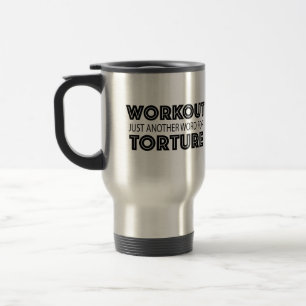 Eenvoudige Typografie Fitness Workout Funny Gym Ge Reisbeker
