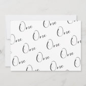 Eenvoudige Typografie Foto 1e Verjaardag Kaart (Achterkant)