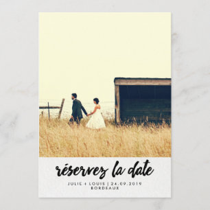 Eenvoudige typografie Foto Bewaar de datum in het Save The Date