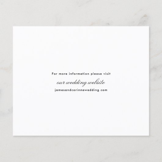 Eenvoudige Typografie Foto bruiloft bespaart datum (Achterkant)