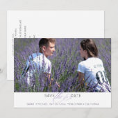 Eenvoudige Typografie Foto Save the Date (Voorkant / Achterkant)