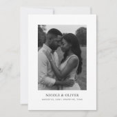 Eenvoudige typografie | Foto Ultra minimalistische Save The Date (Voorkant)