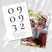 Eenvoudige Typografie Foto Weddenschap Save The Date