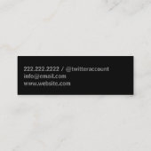 Eenvoudige Typografie Fotografie Visitekaartje (Achterkant)