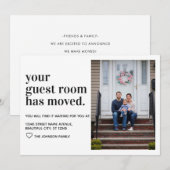 Eenvoudige Typografie Gast Room Bewegde Foto Beweg Aankondiging (Voorkant / Achterkant)