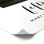 Eenvoudige typografie | Gehuwd 50 jaar met foto Poster (Hoek)