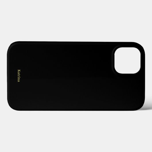 Eenvoudige Typografie Gepersonaliseerde naam Zwart Case-Mate iPhone Case (Achterkant (horizontaal))