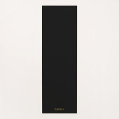 Eenvoudige typografie gepersonaliseerde naam zwart yogamat (Voorkant)