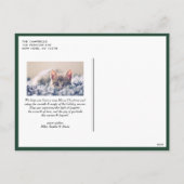 Eenvoudige Typografie Groene Kleurblokfoto Feestdagenkaart (Achterkant)