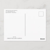 Eenvoudige typografie Hart Trouw Dankkaart Briefkaart (Achterkant)