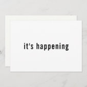 Eenvoudige Typografie het gebeurt sparen de Datum Save The Date (Voorkant / Achterkant)