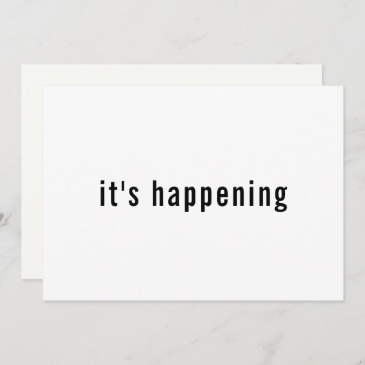 Eenvoudige Typografie het gebeurt sparen de Datum Save The Date (Voorkant / Achterkant)