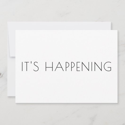 Eenvoudige Typografie Het gebeurt zwart-wit Save The Date (Voorkant)