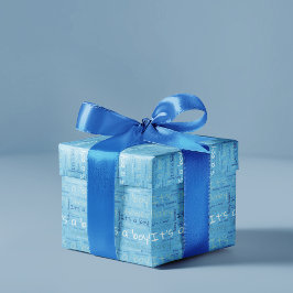 Eenvoudige Typografie Het is een Boy Baby shower Cadeaupapier