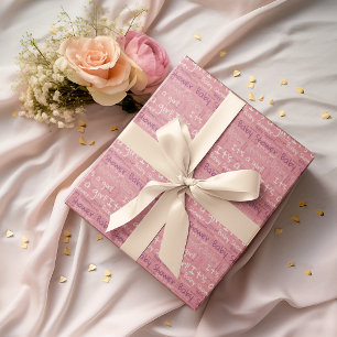 Eenvoudige Typografie Het is een meisje Baby showe Cadeaupapier