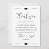 Eenvoudige typografie Huwelijk Dank u kaarten (Voorkant)