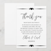 Eenvoudige typografie Huwelijk Dank u kaarten (Voorkant / Achterkant)